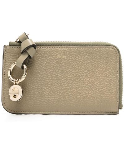 See By Chloé Alphabet Leather Purse - Natural