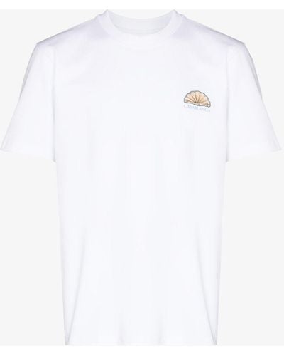 Casablancabrand Shell Print Cotton T-shirt - White