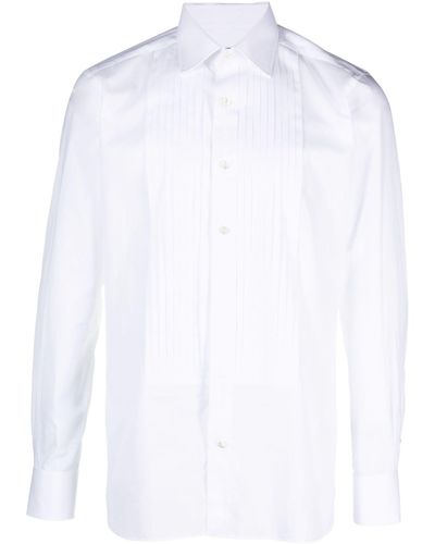 Tom Ford Pintuck Cotton Shirt - White