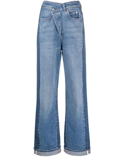 Loewe Trompe Wide-leg Mid-rise Jeans - Blue