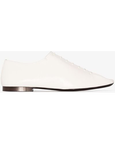 Lemaire Leather Lace-up Derby Shoes - White