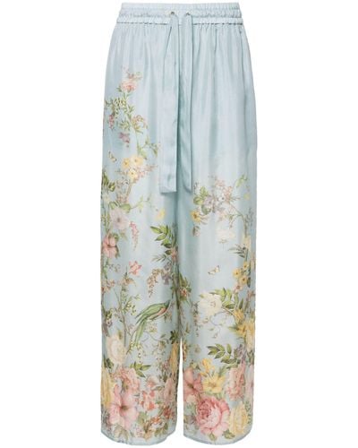 Zimmermann Waverly Relaxed Trousers - Blue