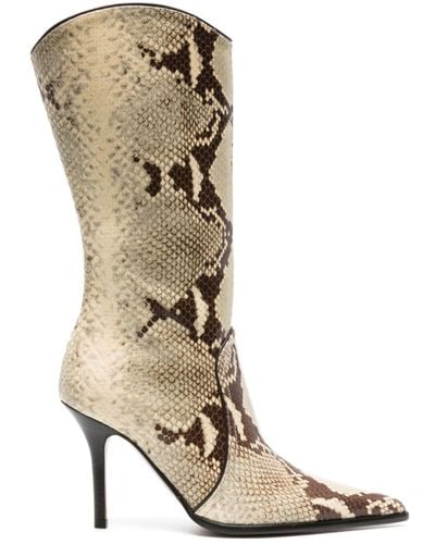 Paris Texas Ahsley Midcalf Leather Boots - Multicolour