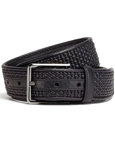 Zegna Pelletessutatm Leather Belt - Black