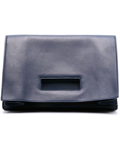 Khaite Hudson Leather Clutch Bag - Women's - Calf Leather - Grey