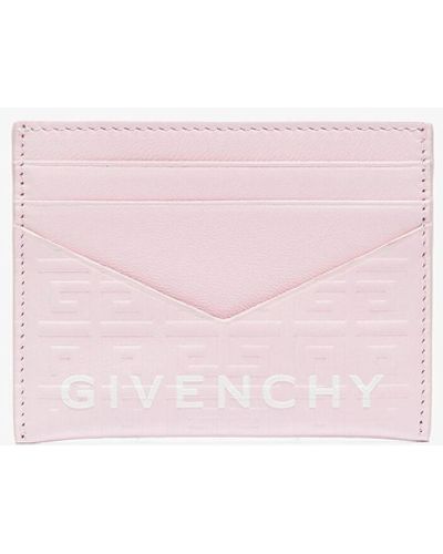 Givenchy Pink G Cut 4g Leather Card Holder