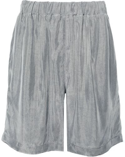 Frankie Shop Leland Pleat-detail Shorts - Gray