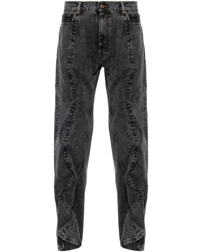 Y. Project Evergreen Wire Faded Jeans - Grey