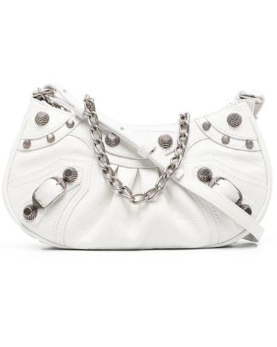 Balenciaga Le Cagole Leather Mini Bag - White