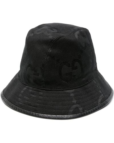 Gucci Jumbo GG Bucket Hat - Black