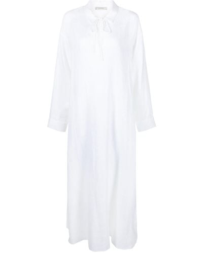 Asceno Lisbon Linen Shirt Dress - White