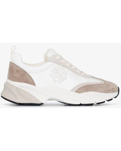Tory Burch Good Luck Suede Trainers - White