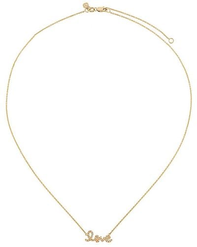 Sydney Evan 14k Yellow Gold Love Diamond Necklace - White