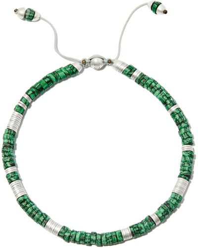 M. Cohen -tone Malachite Beaded Bracelet - Green