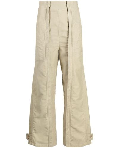 Chloé Wide-leg Cropped Trousers - Natural