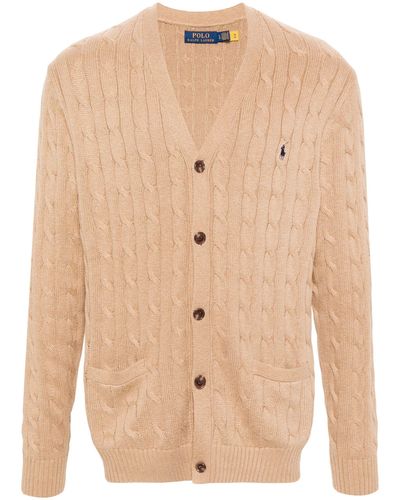 Polo Ralph Lauren Polo Pony Cable-knit Cardigan - Men's - Cotton - Natural