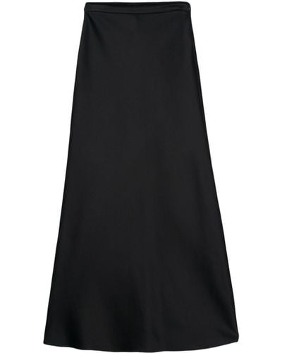 Max Mara Long Skirt In Scuba Jersey - Black