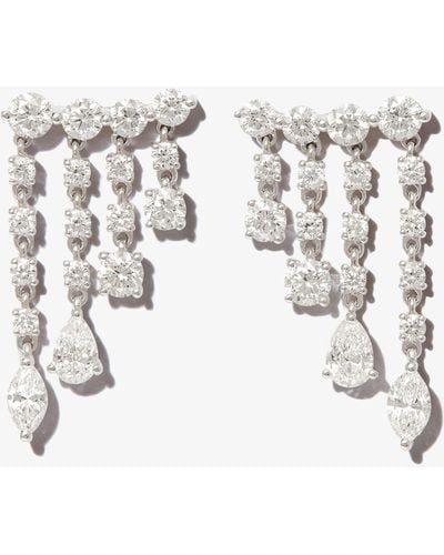 Anita Ko 18k White Gold Small Raindrop Diamond Earrings - Women's - Diamond/18kt White Gold - Metallic