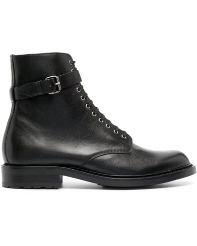Saint Laurent Army 20mm Buckle Boots - Black