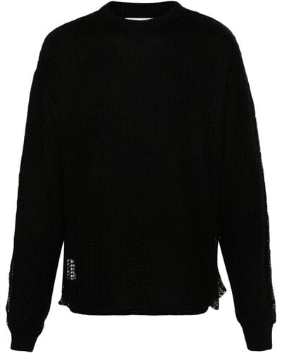 WTAPS Obsvr Distressed Sweater - Black
