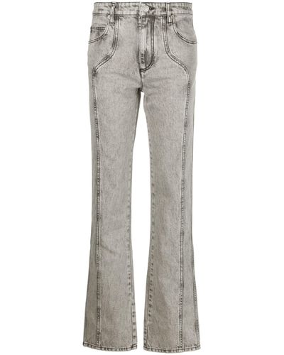 Isabel Marant Vonny Paneled Skinny Jeans - Gray