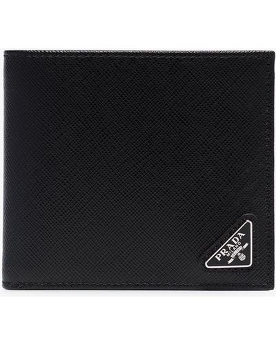 Prada Saffiano Leather Bifold Wallet - Men's - Nylon/calf Leather - Black