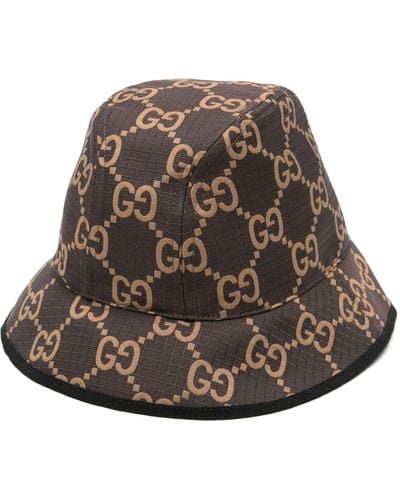 Gucci GG Ripstop Bucket Hat - Brown