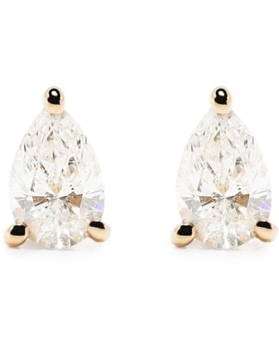 PERSÉE 18k Yellow Diamond Single Stud Earring - Women's - 14k Plated Brass - White