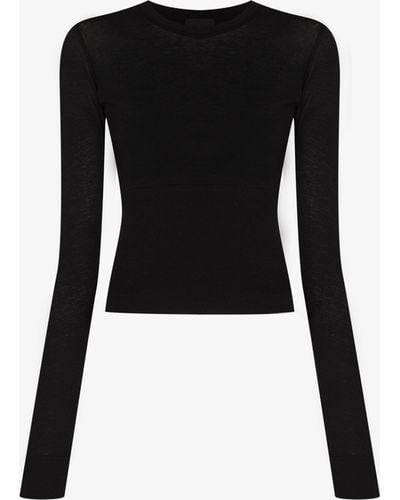 Wardrobe NYC Cropped Cotton Top - Black