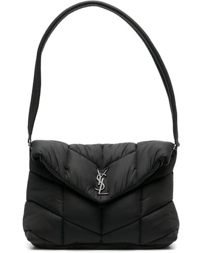 Saint Laurent Loulou Puffer Shoulder Bag - Black