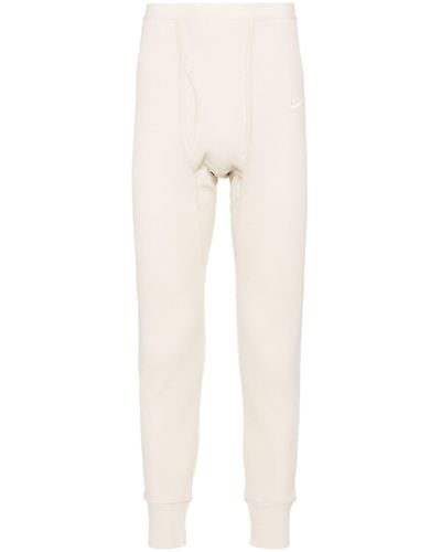 Nike Ecru White Classic Track Trousers - Men's - Cotton/polyester - Natural