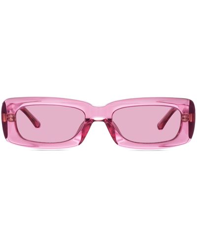 Linda Farrow X The Attico Mini Marfa Rectangle Sunglasses - Women's - Acetate - Pink