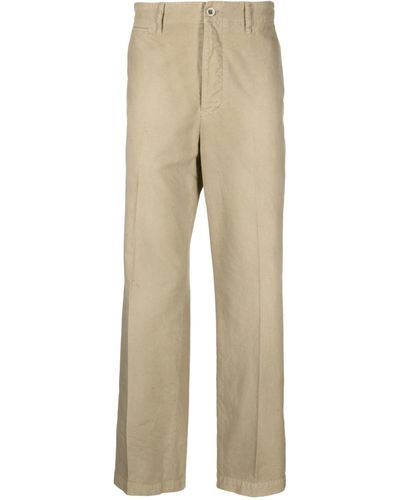 Visvim Neutral Contrary Dept Field Straight Leg Pants - Men's - Cotton - Natural