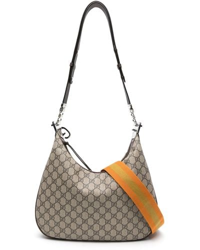 Gucci Neutral Attache Large Shoulder Bag - Natural
