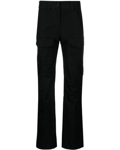 Givenchy Bootcut Cotton Trousers - Women's - Cotton - Black