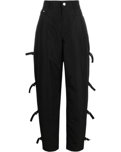 Wandler Buckle-detail Tapered Trousers - Black