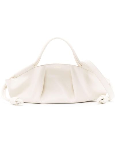 Loewe Paseo Small Leather Top Handle Bag - Natural