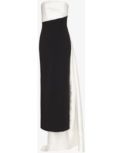Solace London Kinsley Strapless Two-tone Gown - Black