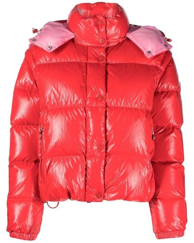 Moncler High-shine Padded Jacket - Red