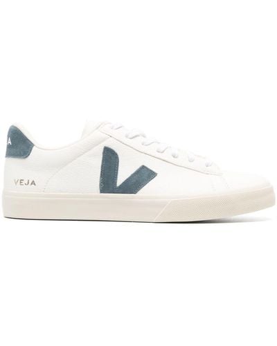Veja Campo Logo-stitched Low Top Leather Trainers - White