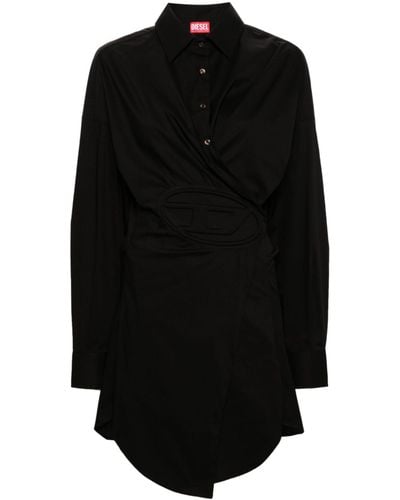 DIESEL D-sizen-n1 Wrap Dress - Black