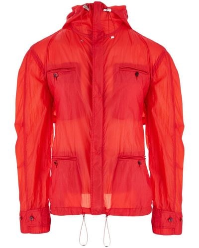 Ferragamo Hooded Blouson Jacket - Men's - Nylon - Red