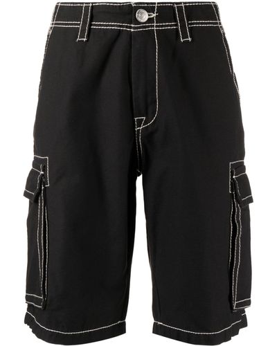 True Religion Contrast-stiching Cargo Shorts - Black