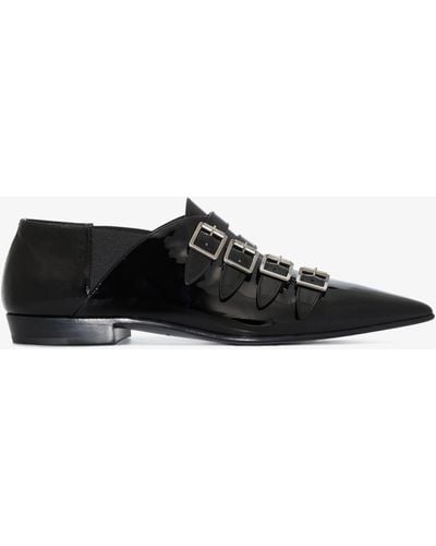 Saint Laurent Franklin Patent Leather Monk Shoes - Men's - Leather - Black