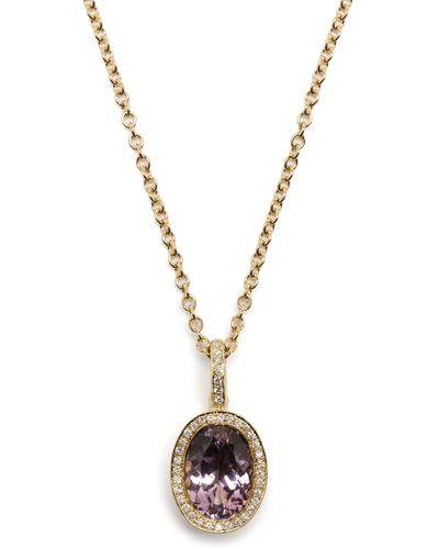 Octavia Elizabeth 18k Yellow Tourmaline And Diamond Necklace - Metallic
