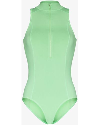 Y-3 High Neck Swimsuit - Women's - Polyamide/recycled Polyamide/elastaneelastane - Green
