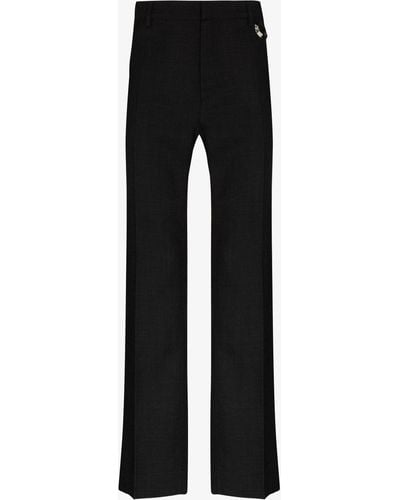 STEFAN COOKE Embellished Tailored Pants - Men's - Polyester/virgin Wool - Black