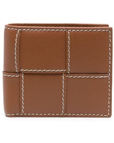 Bottega Veneta Cassette Intreccio Leather Wallet - Men's - Calf Leather - Brown