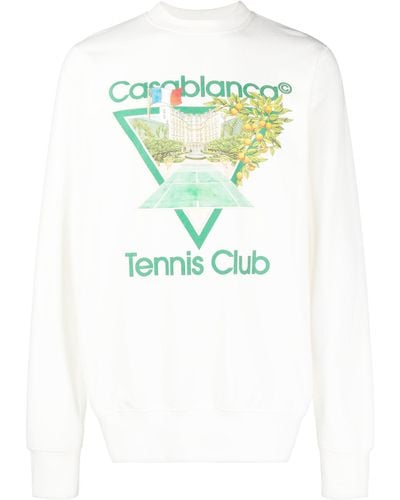 Casablancabrand Tennis Club Print Sweatshirt - Green