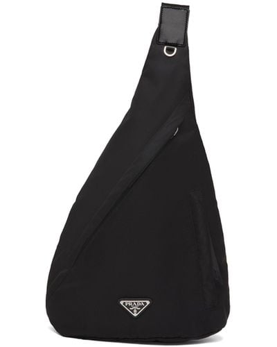 Prada Re-nylon Leather Backpack - Men's - Leather/recycled Nylon - Black